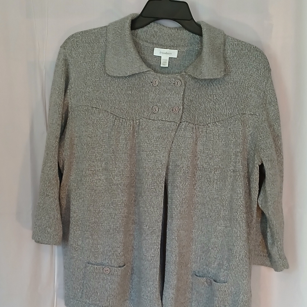 Dress Barn Gray Cardigan Sweater